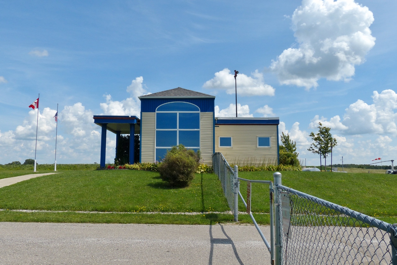 The terminal building at Wingham Executive Airport